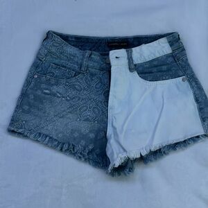 blue jean shorts